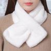 Korean Winter Faux Rabbit Fur Scarf Women Girls Scarf Soft Plush Scarves Solid Color Neck Collar Warmer Stuff Christma Gift