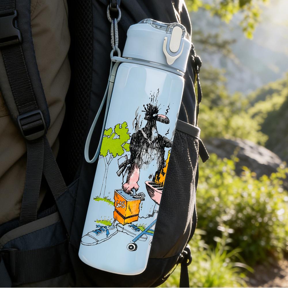 1PC Colorful Graffiti Street Art Collage Print 750ml Portable Sports Water Bottle Leakproof Gym Outdoor Travel Drink Cup