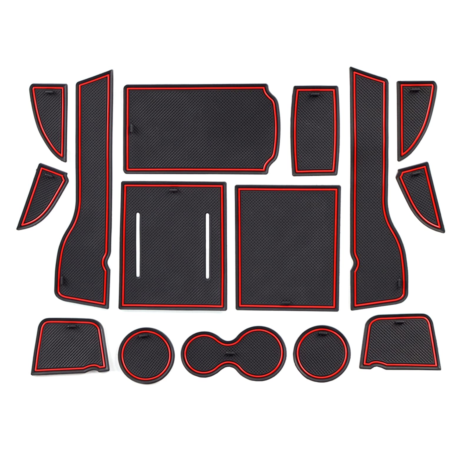 

BIXUAN Rubber Door Mats for Honda Civic 11th Generation Door Door Pocket Car Car Natural Rubber Full Corner Set Colors (AT/MT), Vehicle-Specific Mats,