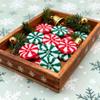 50pcs Christmas Candy Decorative Buttons Resin Red Green Crafting Holiday Buttons Kit DIY Christmas Candy Crafts For Hand Sewing
