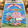 Flannel BlanketAmazing World of Gumball Custom Name Text Personalized Soft Warm Throw Blanket Home Decor Gift