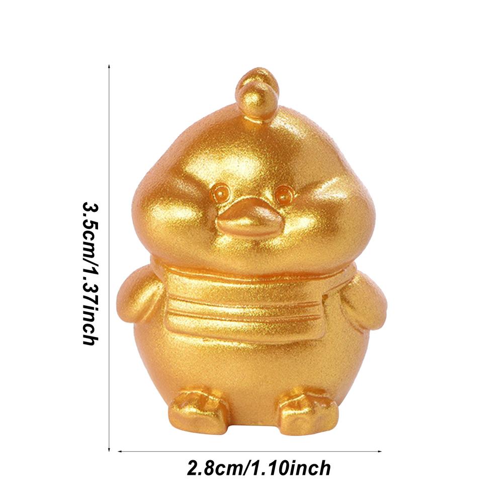 Golden Resin Animal Statue Ornament ChineseZodiac Rat Ox Tiger Rabbit Dragon Snake HorseSheep Monkey Chicken Dog Pig Desk Decor