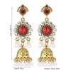 Cross-Border Ethnic Tassel Rhinestone Pearl Earrings for Women - Luxurious, Trendy Retro Studs