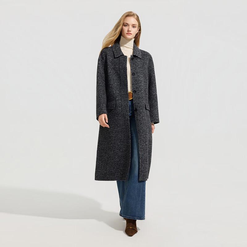 Tatu Women's Herringbone Wool Blend Double-Faced Coat