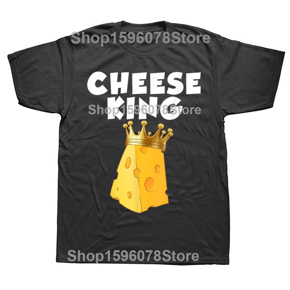 Funny Dairy Food Cheese Lover T Shirts Men Women Pure Cotton Humor Streetwear Tee Shirt Short Sleeve Unisex Loose Clothing