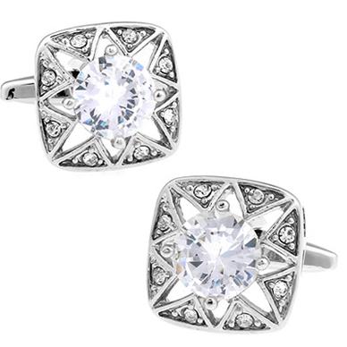 Igame Crystal Cuff Links Quality Brass Material Stone Cufflinks For Wedding Men