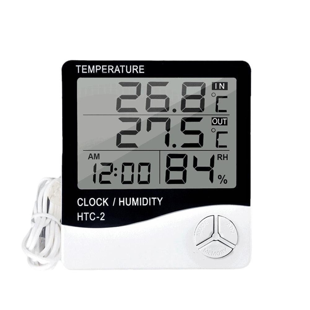 HTC-2 Dual Temperature Thermometer for Indoor/Outdoor, Reptile House, Refrigerator, and Aquarium
