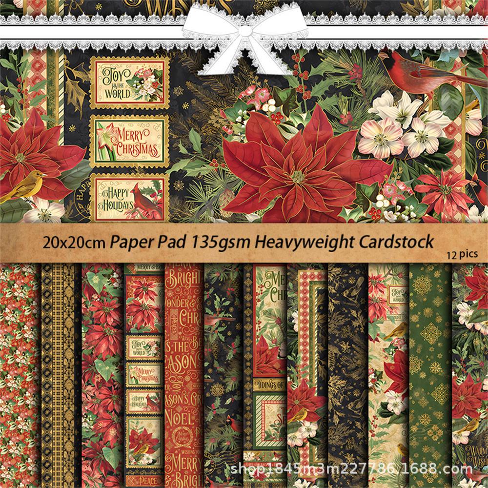 12 Листов Винтажной Бумаги для Блессинг-Журналинга для Европейских и Американских Коллажей