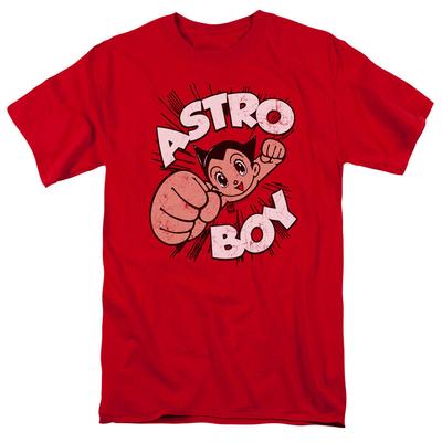 Astro Boy Flying Cartoon Merchandise Rotes Unisex-T-Shirt