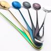 New Primary Color Dinnerware Coffee Spoon Tea Cafe Scoop Long Handle Spoons Flatware Coffee Drinking Tools Kitchen Accessory