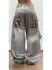 American Y2K Polar Boy Hip-Hop Embroidered Straight-Leg Jeans for Men