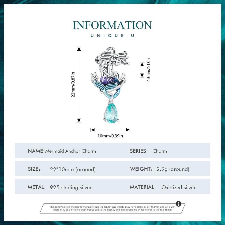 Bamoer Delicato Ciondolo Con Perlina Distanziatrice In Silicone A - Foto 6