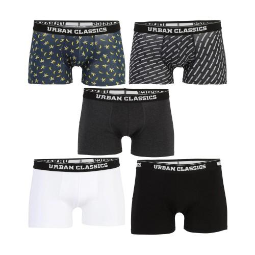 Urban Classics Mens Banana All-Over Print Boxer Shorts (Pack of 5)
