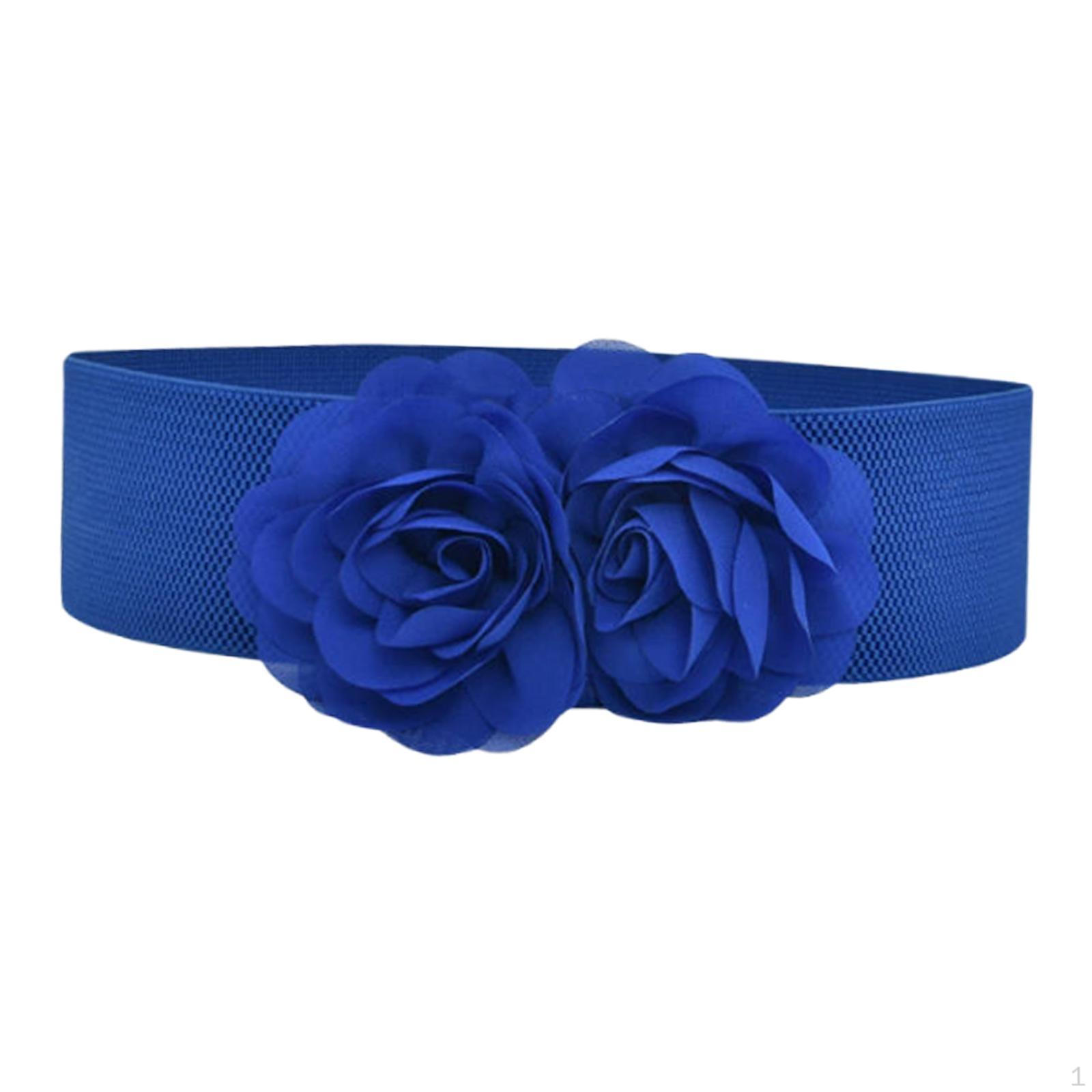 

Womens Wide Belt Casual Chunky Waistband for Maxi Shirt Dress Blouse Coat Decor Blue