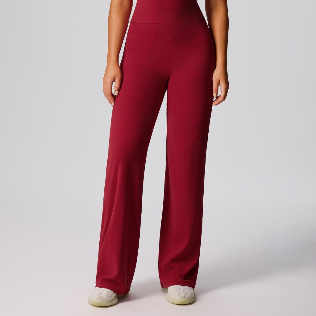 European & American Women's High Waist Quick-Dry Yoga Pants - Loose Fit, Hip Lifting, Versatile, Straight Leg Sportswear