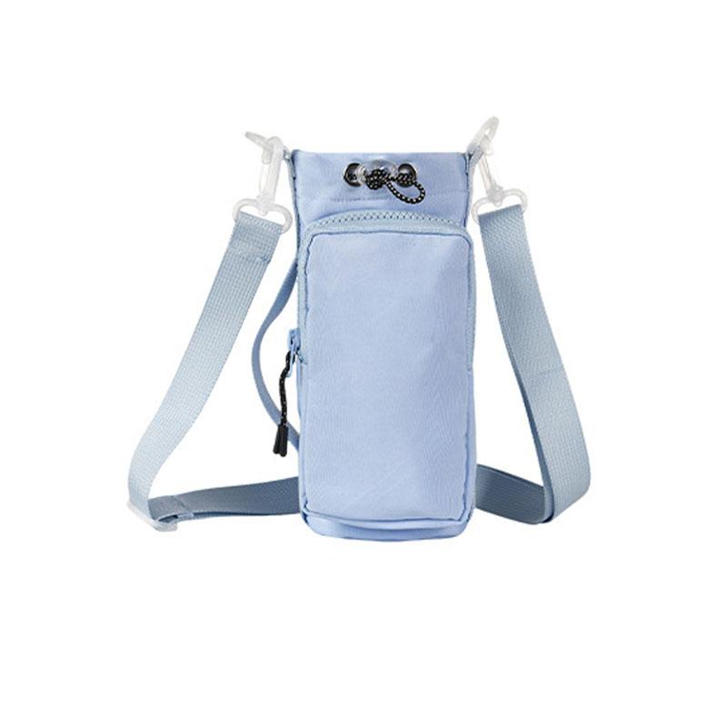 Outdoor Sports Water Bottle Bag with Adjustable Shoulder Strap and Phone Pocket Water Bottle Sleeve for Hiking Camping Gym 1E12W