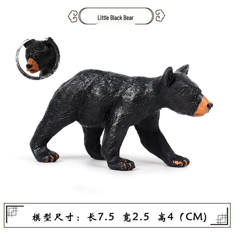 Cross-Border Enlightenment: Realistic Brown and Black Bear Model - Educational Home Decor