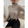 Fashion Women Long Sleeve Ribbed Turtleneck Sweater Slim Casual Pullover Top Autumn Winter Knitted Jumpers