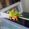 Creative 3D Frog Figurine Office Computer Decoration Car Decor Funny Peep Frog Statue Home TV Ornament Garden Bonsai Miniatures