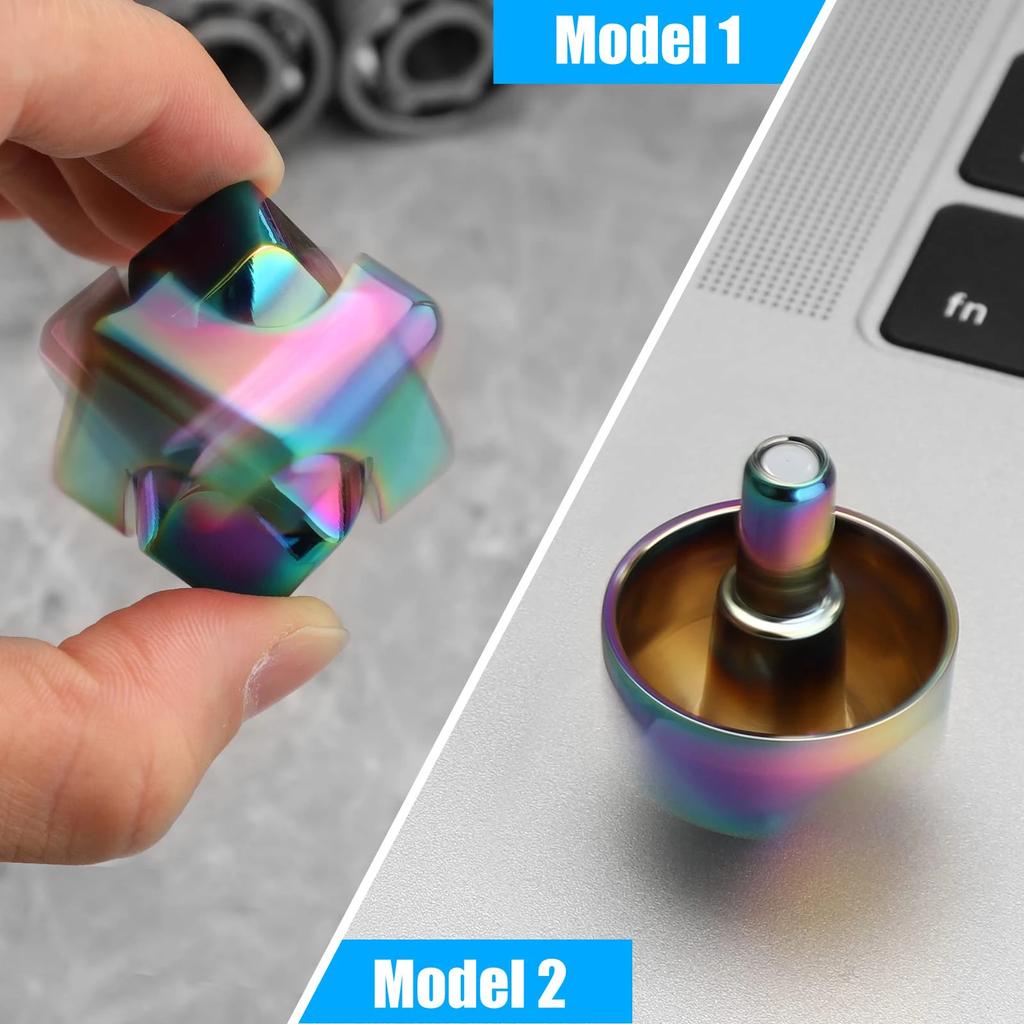 Metal Cube Spinner Fidget Toy Fingertips 3D Puzzle Gyro Gear Sensory Anti Stress Relief Educational Games for Kids Adults