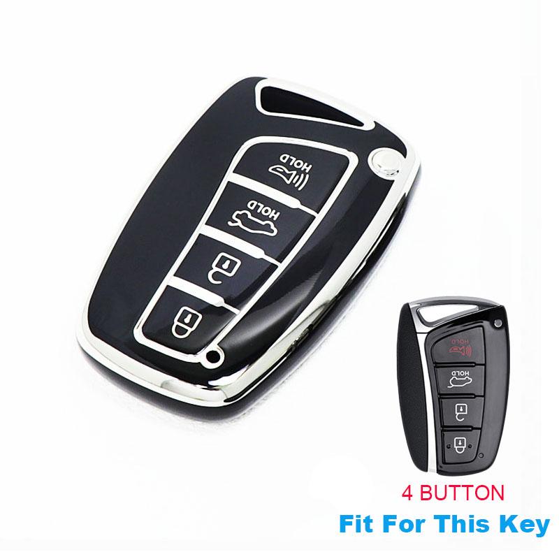 TPU Remote Key Case Cover Holder Fob For Hyundai Grandeur HG Sedan Genesis IX45 EQUUS Azera G80 Santa Fe 3DM Grand SantaFe 2018