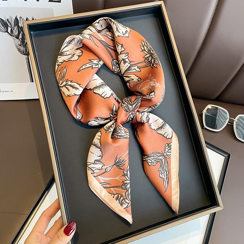 Silk 100% Mulberry Scarf Women's Spring Autumn New Style All-matching 70cm Small Square