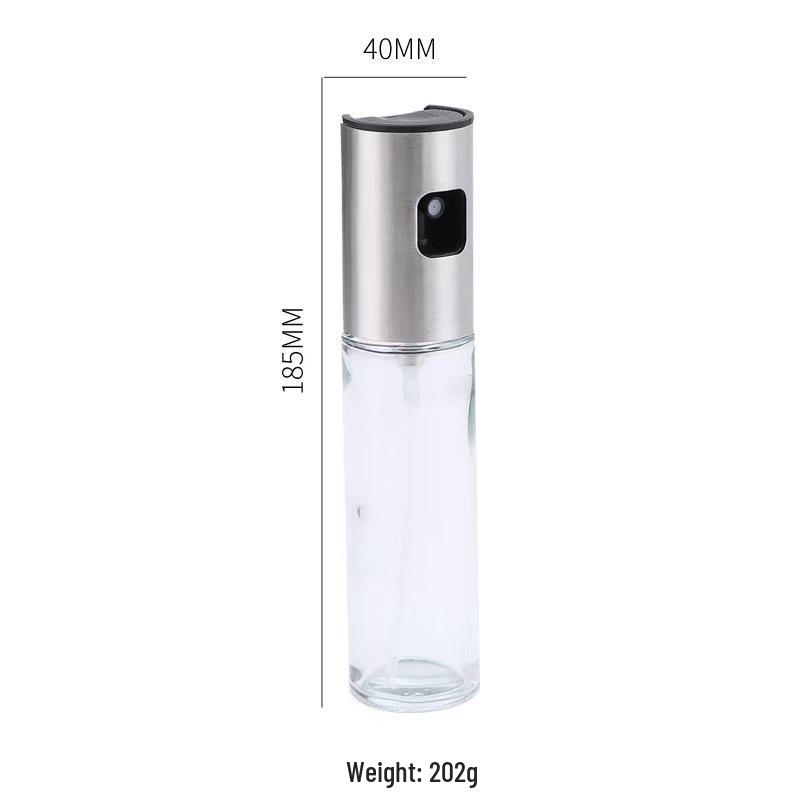 100ML Transparent Glass Kitchen Oil Sprayer Bottle for Cooking, BBQ, and Baking.