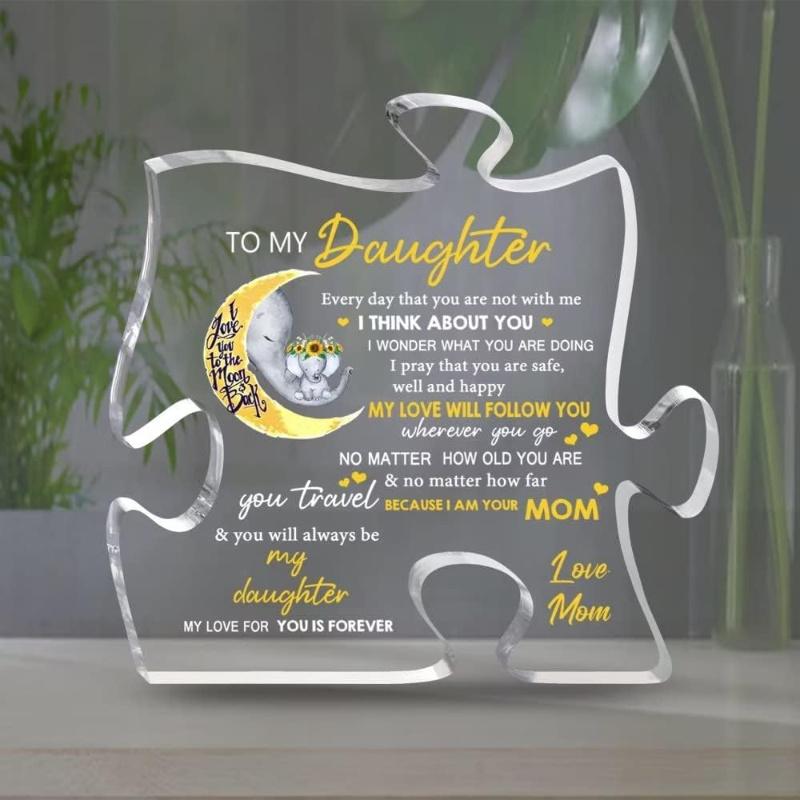 

Inspirational Daughter Puzzle - Heartfelt Acrylic Gift from Mom чистый