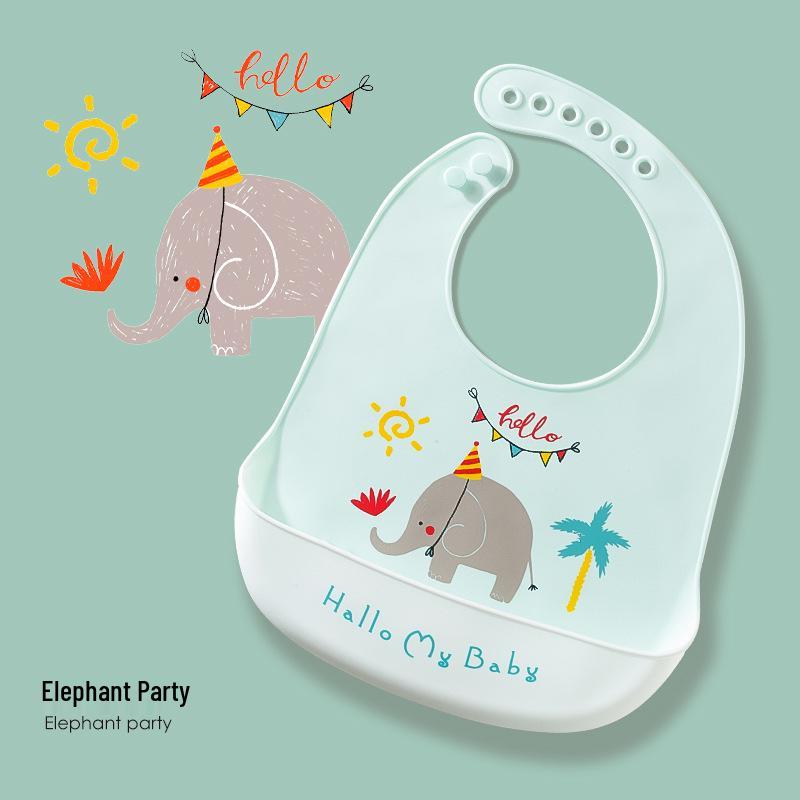 Waterproof Silicone Baby Bib - Stain-Resistant, Ideal for Kindergarten and Mealtime