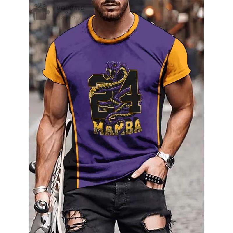 Sommar 3D-tryck Kläder Herr Grafiska T-shirts Herr Sommarkläder Oversized T-shirt Man Kortärmad T-shirt 23 Randig Design Jersey Toppar