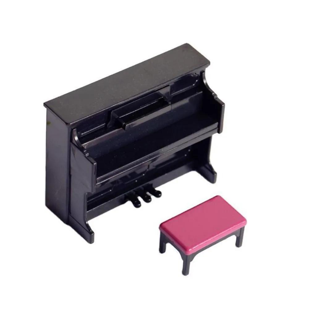 Playing House Dollhouse Musical Instruments 1/12 Doll Piano Craft Wood Multicolor Miniature Pianoforte Doll Accessories