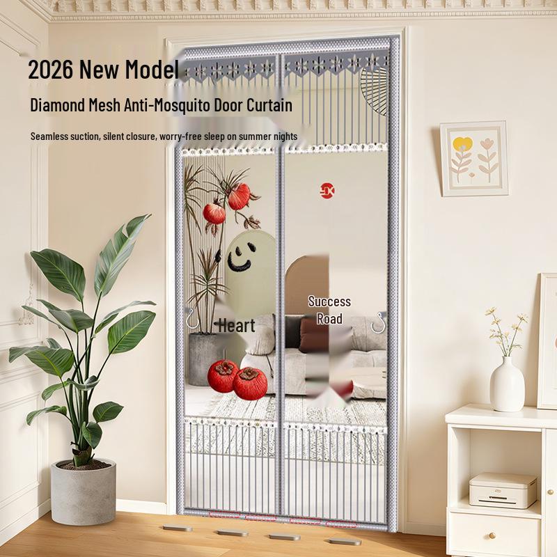 Steel Wire Mesh Magnetic Anti-Mosquito Door Curtain for Summer - Self-Adhesive, No Drilling Required