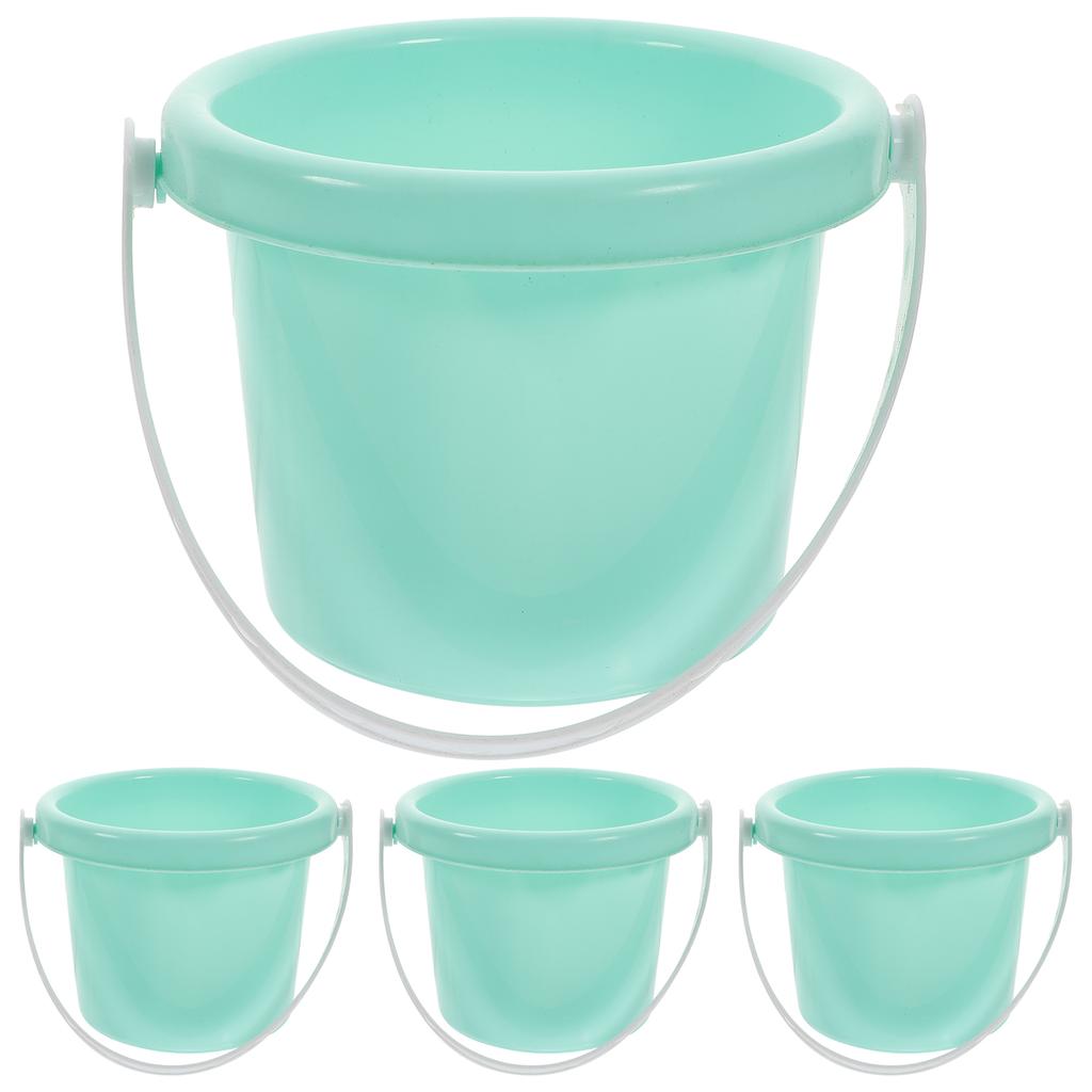 4 Pcs Sand Bucket Beach Plastic Barrel Child Childrens Toys Children’s Sandbox Pail for Kids Buckets