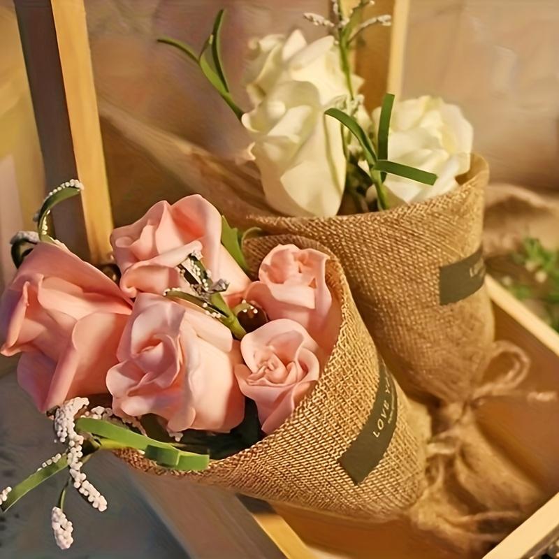 Natural Beige Jute Burlap Roll 15cm×2m, Vintage Fabric for Wedding, Christmas Decor, Chair Sashes & DIY Projects