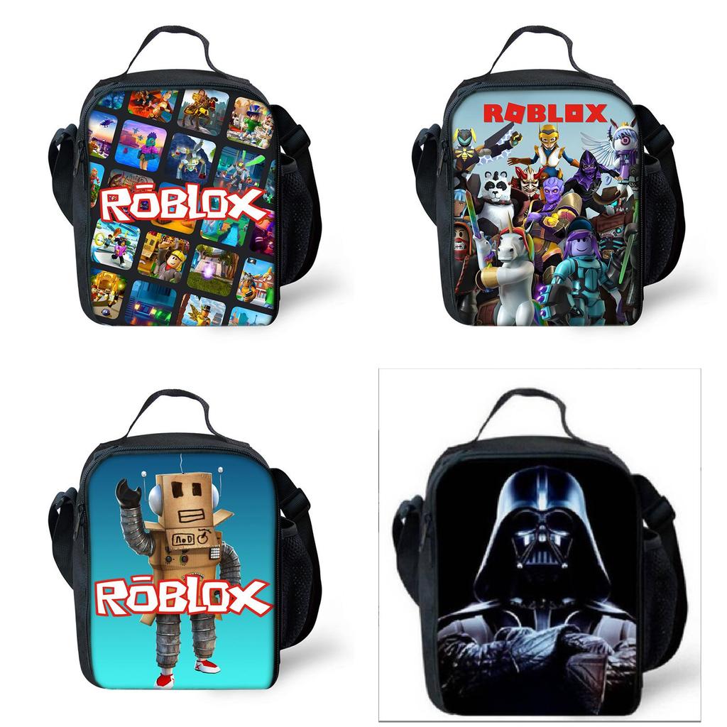 Trendige Roblox Lunchtasche für Schüler und Büroangestellte Oxford-Stoff Umhängetasche