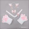 Plush Cat Paw Gloves Lolita Cosplay Costume Cartoon Handwear Soft Furry Fingerless