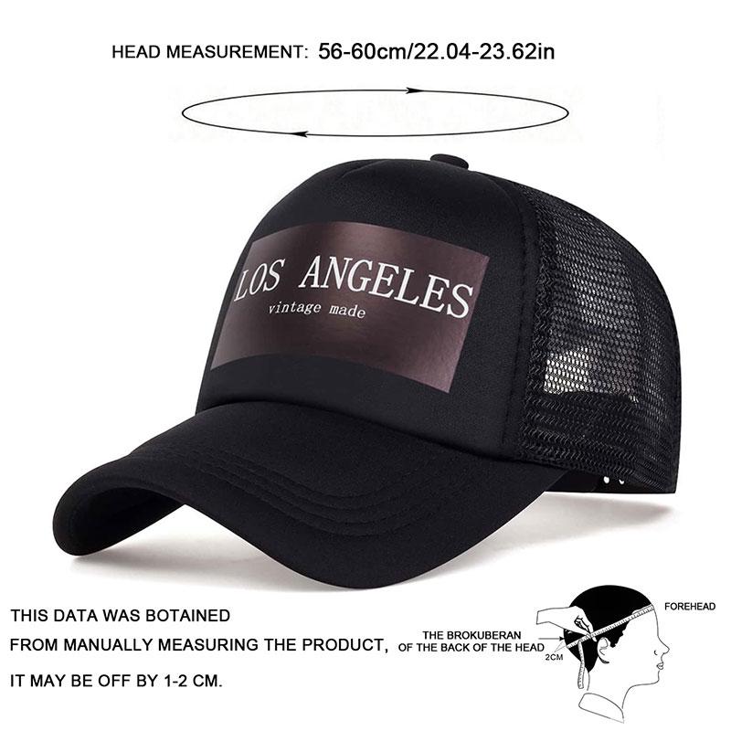 Men's Los Angeles Print Net Baseball Cap Outdoor Breathable Sports Hat Women Sunscreen Hats Trucker Hat Hip Hop Caps