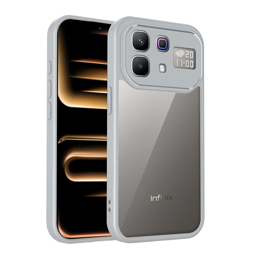 Transparent Phone Case for Infinix Note 60 Pro 5G Soft Silicone+PC Clear Shockproof Phone Cover for Infinix Note 60 Infinix Note60Pro 5G серый