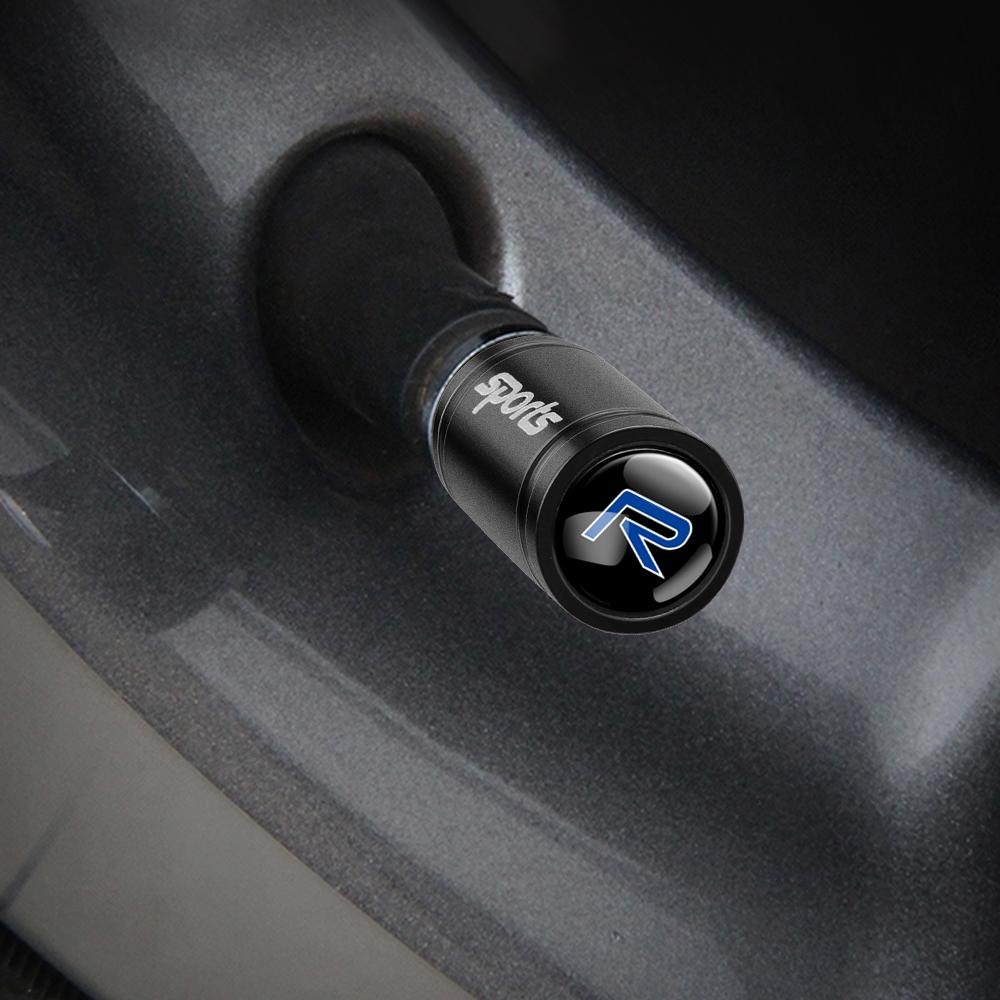 4 Pezzi Lega di Alluminio Coprivalvole per Pneumatici Ruote Auto Copri Stelo Per Volvo Rdesign XC60 XC90 XC40 V50 V60 V40 EX30 S60 C30 V70 S90 AWD