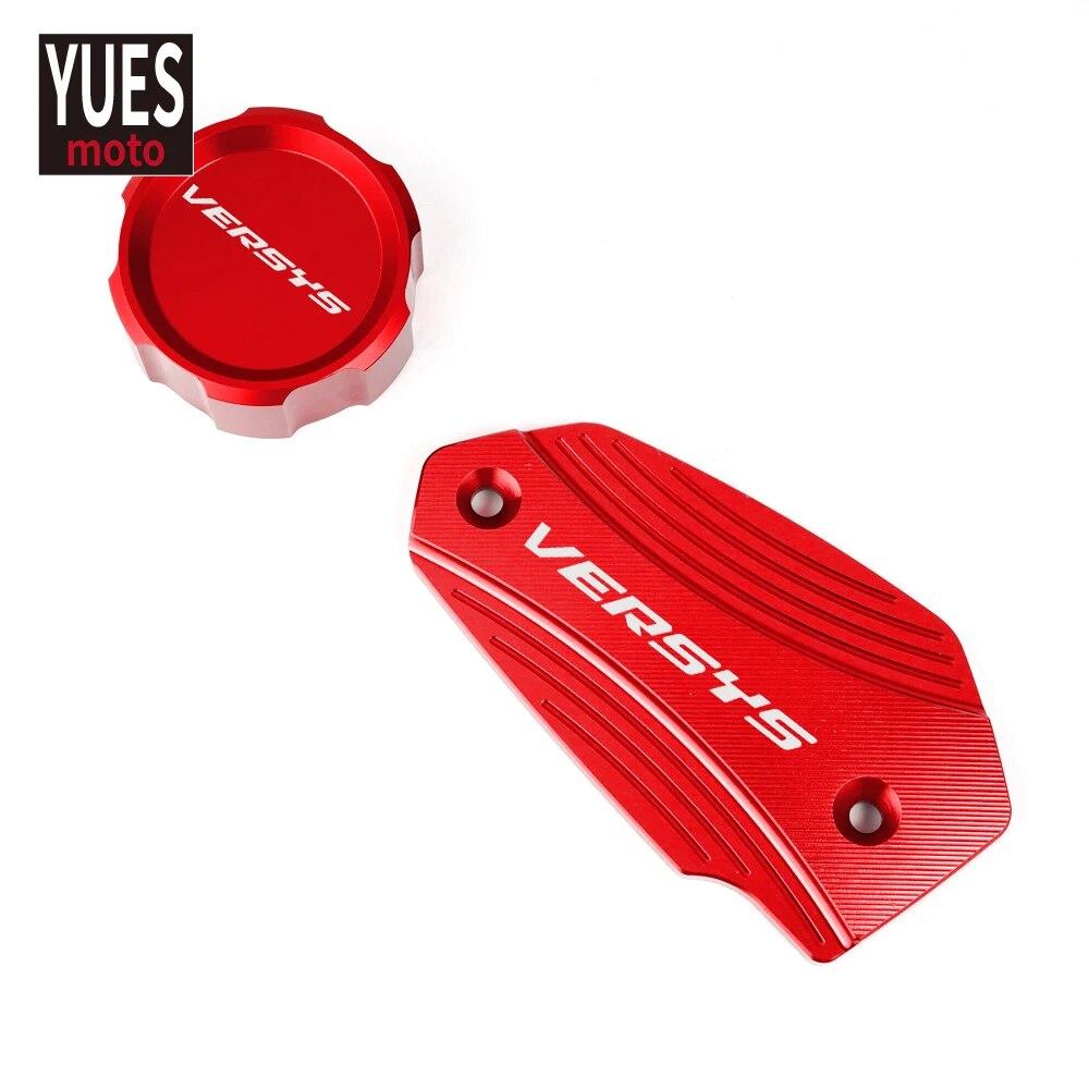 Motorcycle Accessories CNC Front & Rear brake Fluid Cylinder Master Reservoir Cover Cap For Kawasaki VERSYS 650 VERSYS650