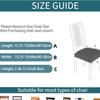 1PC Seat Cover Dining Chair Cover Nonslip Chairs Protector Slipcover Polyester Easy Fitted for Office Kitchen Banquet Party