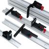 Aluminum Miter Track Stop,Workbench T-Slot T Track Flip Stop,Woodworking Chute Limiter,track Fence Sliding Connector and Stopper