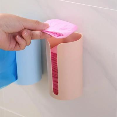 Úložný box na odpadkový sáček Nástěnný držák na odpadkové sáčky Kuchyň Plastový sáček Kontejner Koupelna Zásobník na odpadkové sáčky Organizér