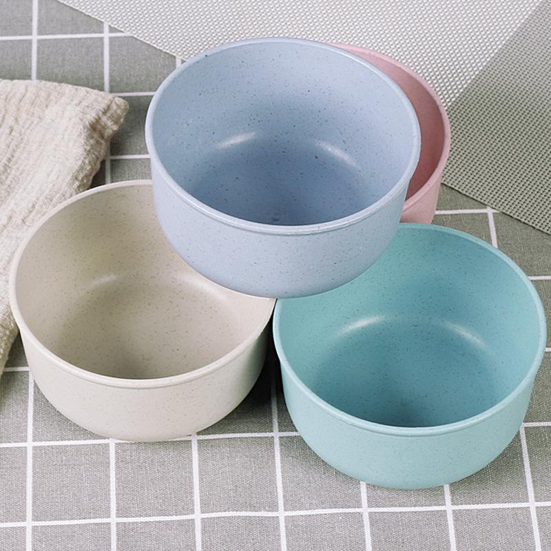 Wheat Straw Bowl Set Unbreakable Lightweight Food Safe For Kitchen Daily Use Camping Picnic Nordic-Style Bowl