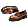 Brand Design Men Genuine Leather Shoes Moccasins Men's Tassel Loafers Vintage Slip-on Casual Men Social Dress Shoes