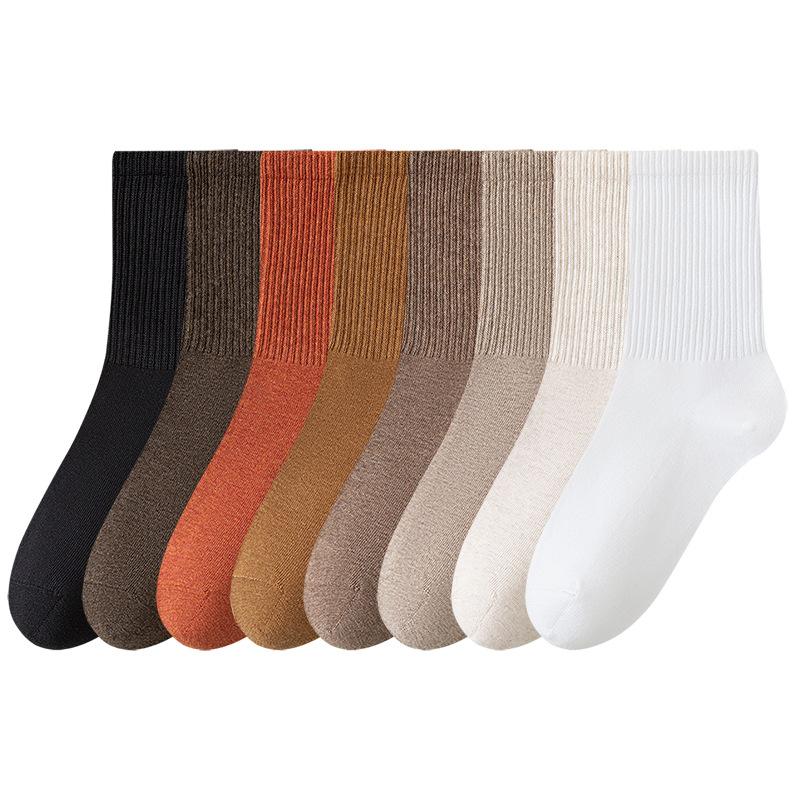 Female Spring and Autumn Pure Cotton High Elastic Breathable Tube Cotton Socks
