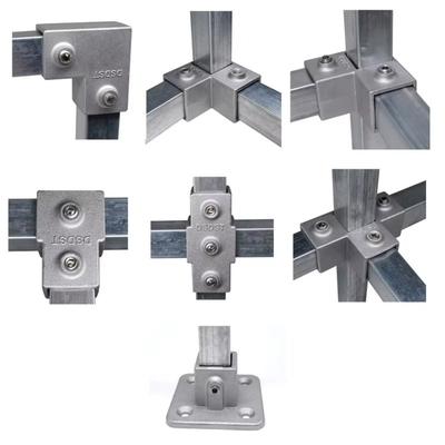 Aluminum Alloy Square Tube Fixed Pipe Clamp Three-way Square Rack Pipe Fixed Joint