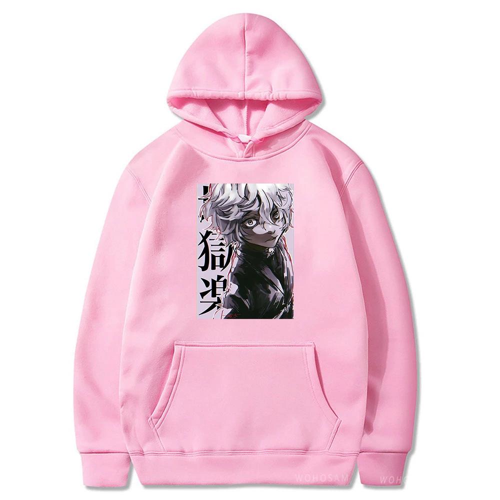 Jigokuraku Anime Herren Kapuzenpullover Damen Goth Gabimaru Manga Hip Hop Streetwear Mode Vintage Langarm Schwarz Herren Sweatshirt