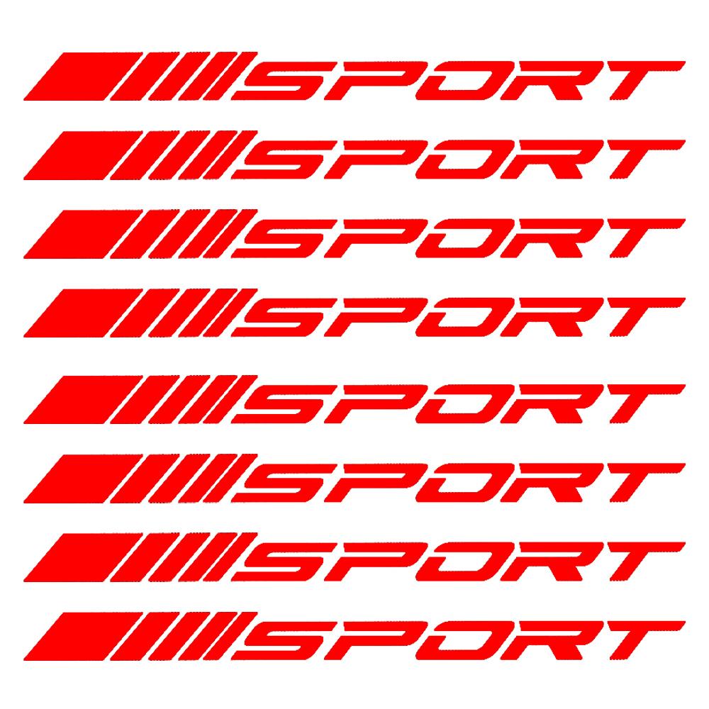 Car Wheel Hub SPORT Sports Stickers Fashione Tire Rims Exterior Decal Decoration Automobile Wheel Hub Sports Decal Sticker