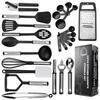 Set mit 25 antihaftbeschichteten Silikon-Küchenutensilien zum Kochen und Backen